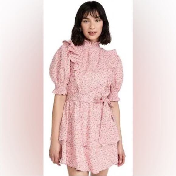 English Factory Puff Sleeve Floral Dress - Picture 1 of 7